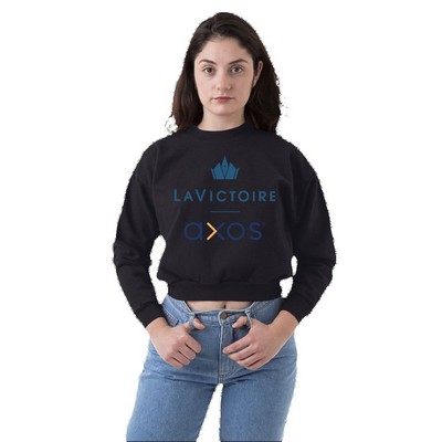 Cropped Mock Neck Pullover